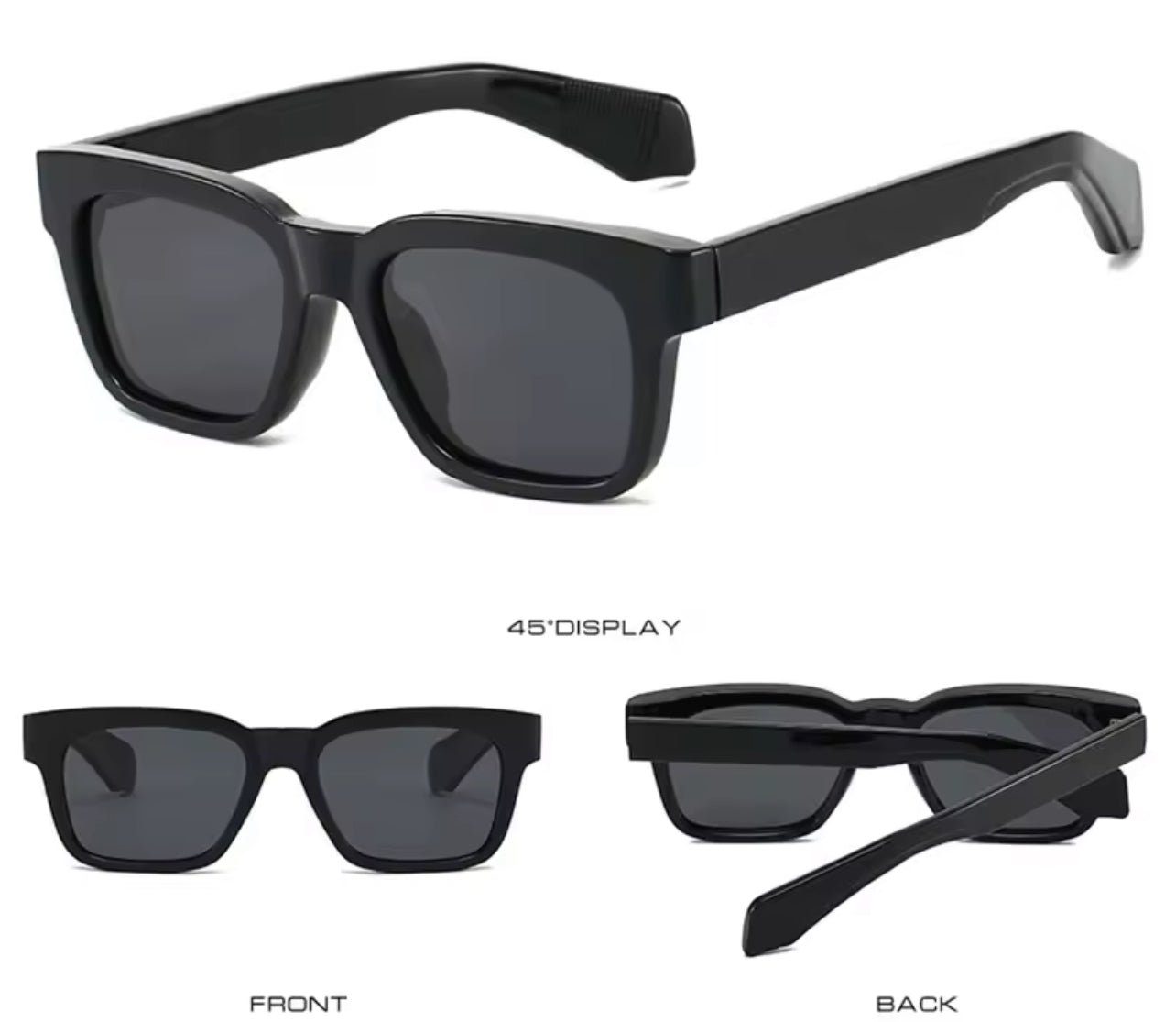 Polarized Dark Black Sunglasses