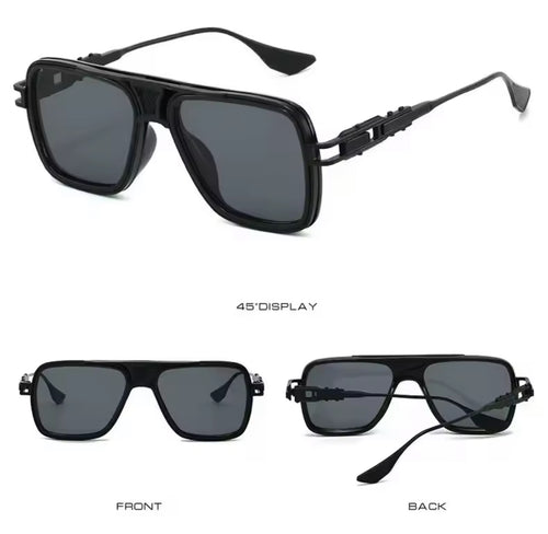 Black Metal Polarized Sunglasses