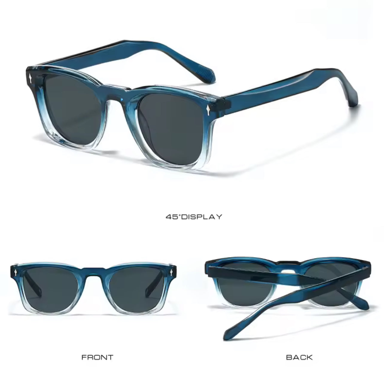 Classic Versatile Polarized Blue Sunglasses
