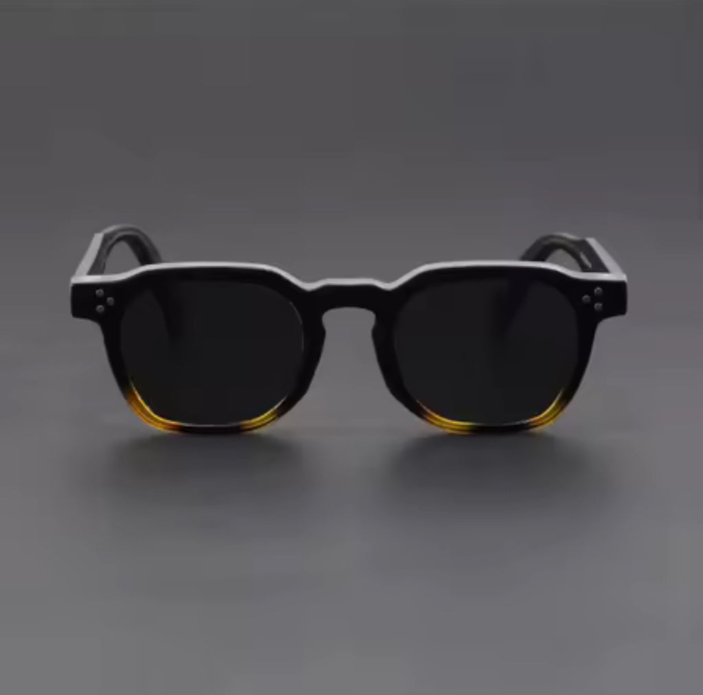 Retro Polarized Fire Black Sunglasses