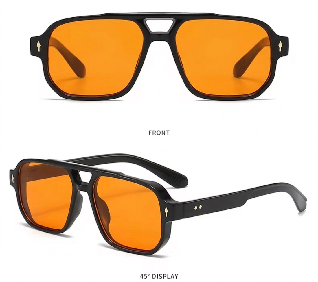 Haze Orange Aviator Sunglasses