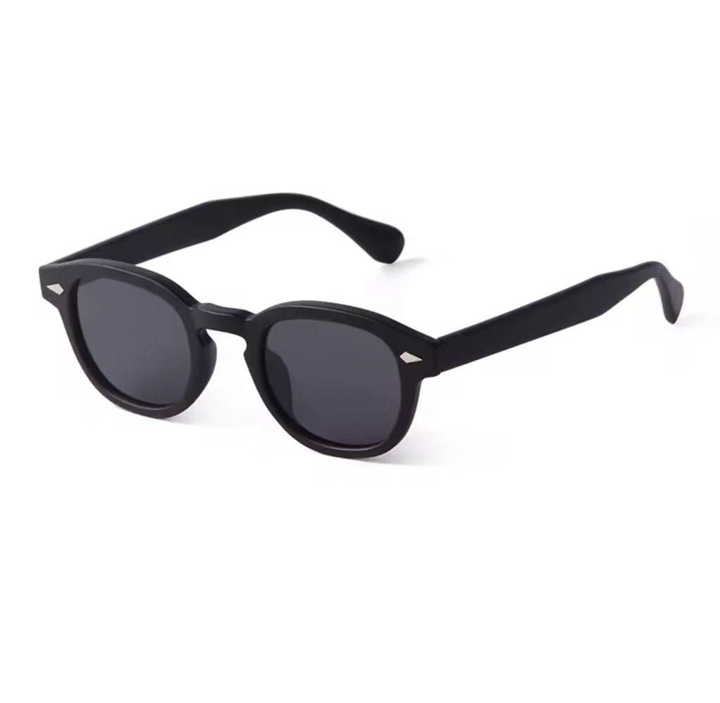 Retro Square Polarized Black Tortoiseshell Sunglasses