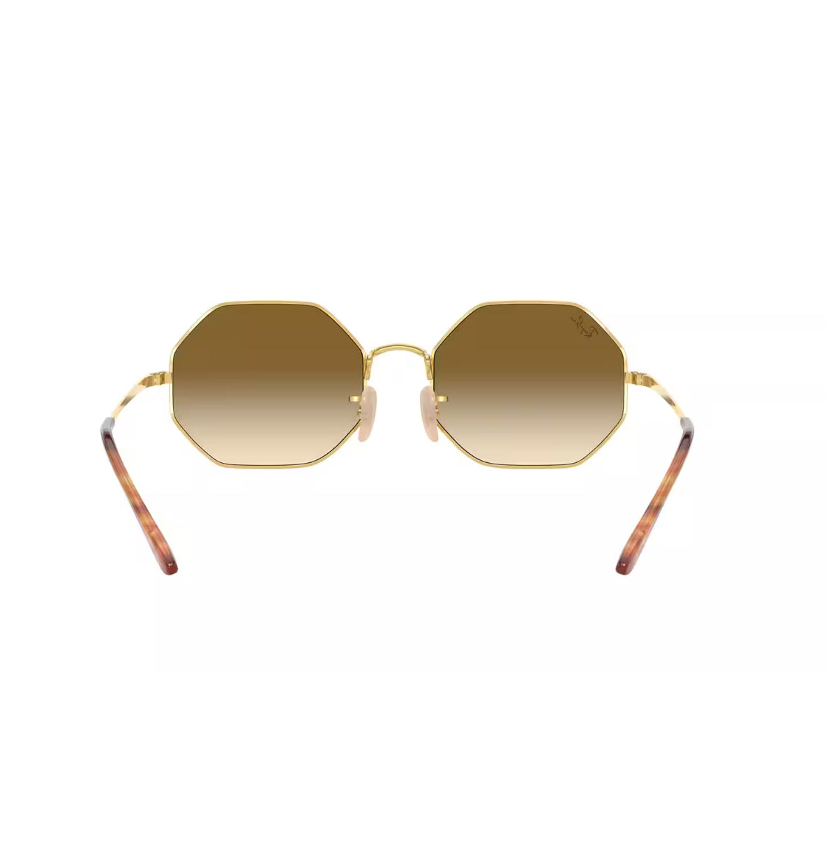RayBan Original Classic 1972 9147/51 Octagon Metal Polished Gold Frame Gradient Brown Sunglasses