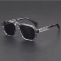 Vintage Punk Style Polarized Square Grey Pilot Sunglasses