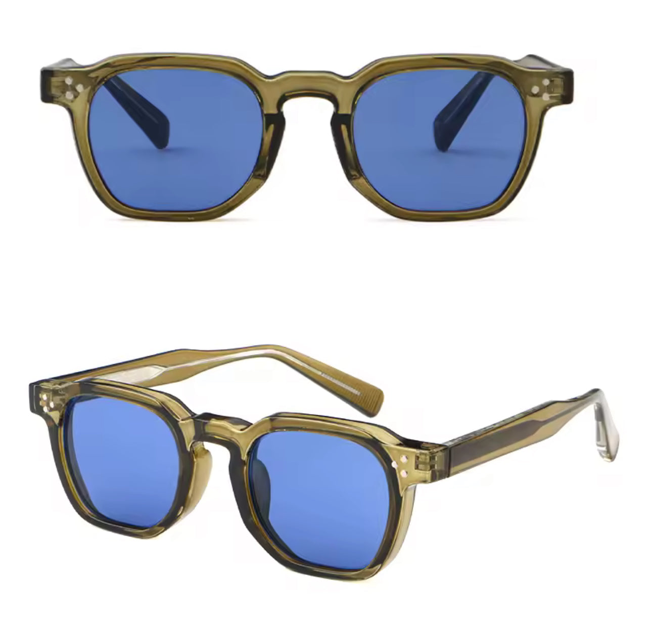 Retro Stylish Blue Green Sunglasses
