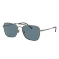 RayBan Original Classic 0102S 004 GA Caravan Reverse Polished Silver Rim Blue Sunglasses