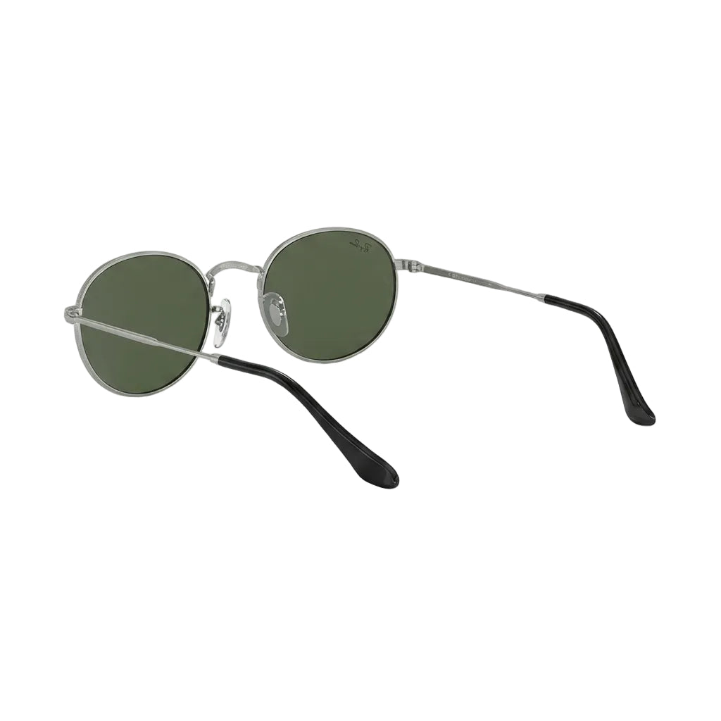 RayBan Original Classic 3547 003 Oval Flat Silver Rim Dark Green Sunglasses