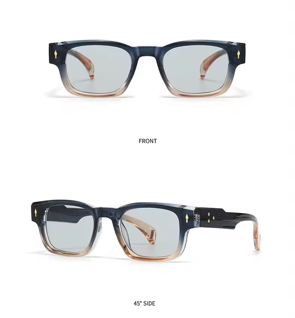 Retro Punk Radiant Blue Light Grey Sunglasses (Copy)
