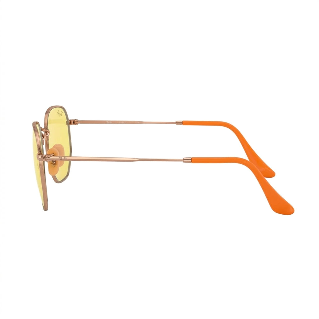 RayBan Original Classic 3548 9121 OZ Hexagonal Polished Gold Rim Yellow Sunglasses