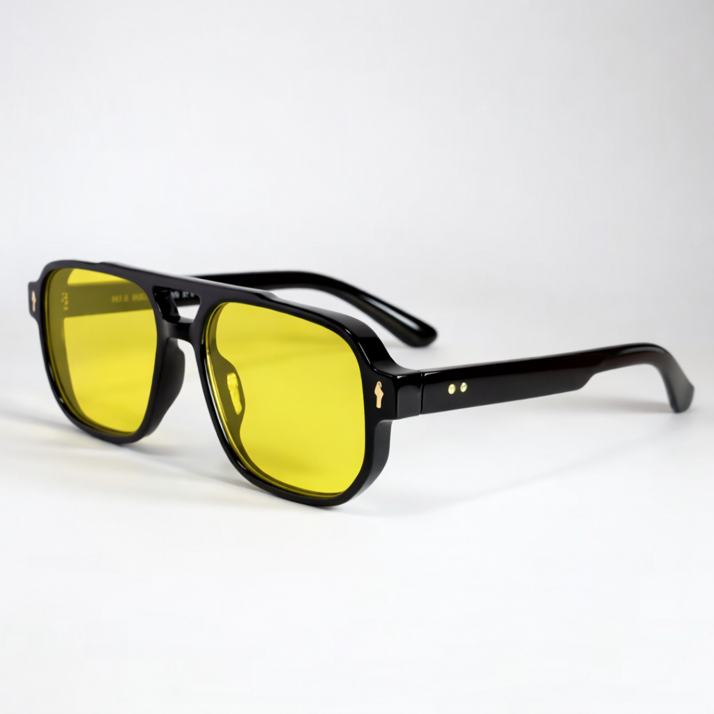 Haze Yellow Aviator Sunglasses