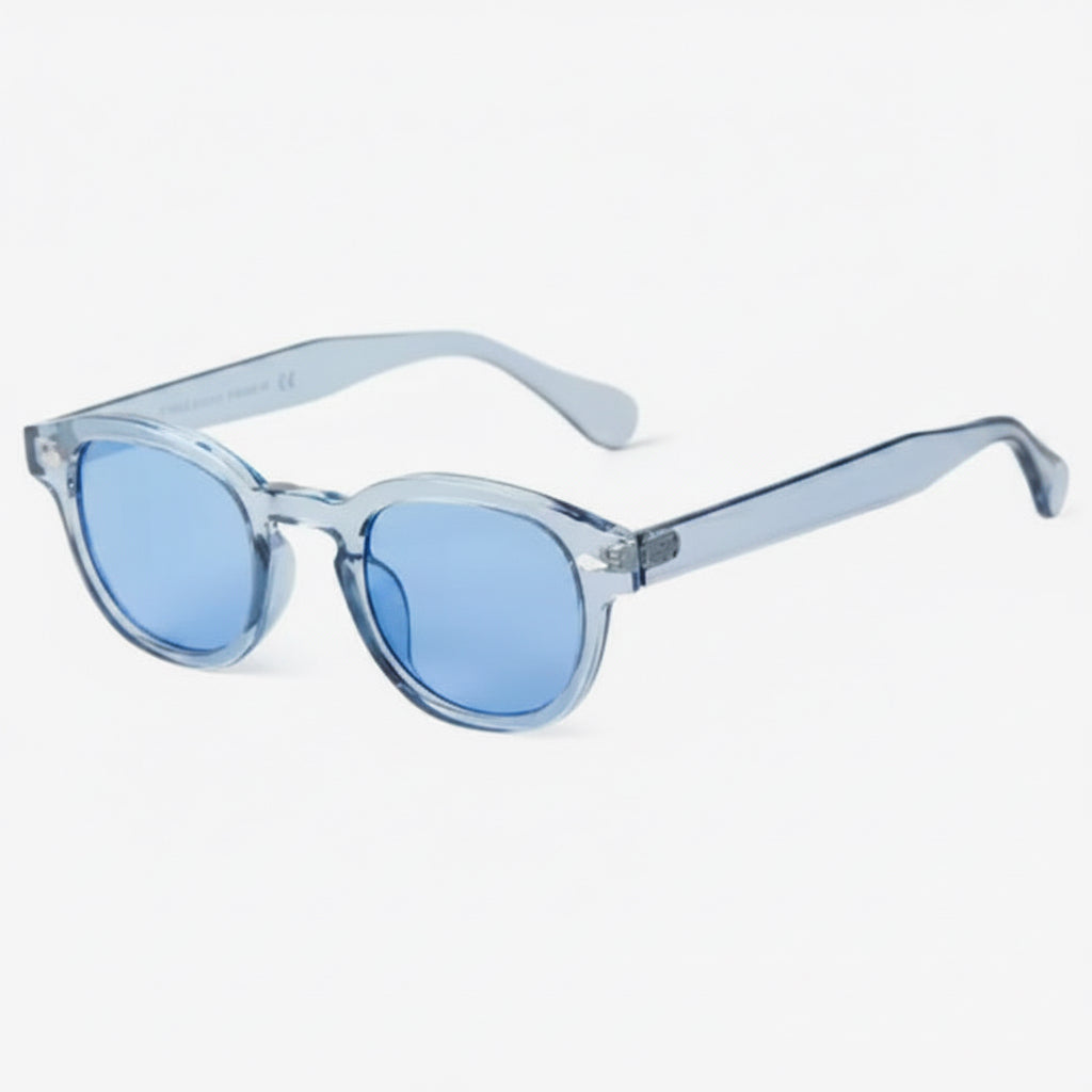 Retro Square Gradient Blue Tortoiseshell Sunglasses
