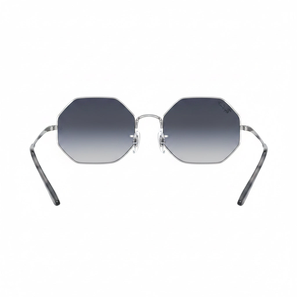 RayBan Original Classic 1972 9149/3F Octagon Metal Polished Gold Frame Blue Grey Sunglasses