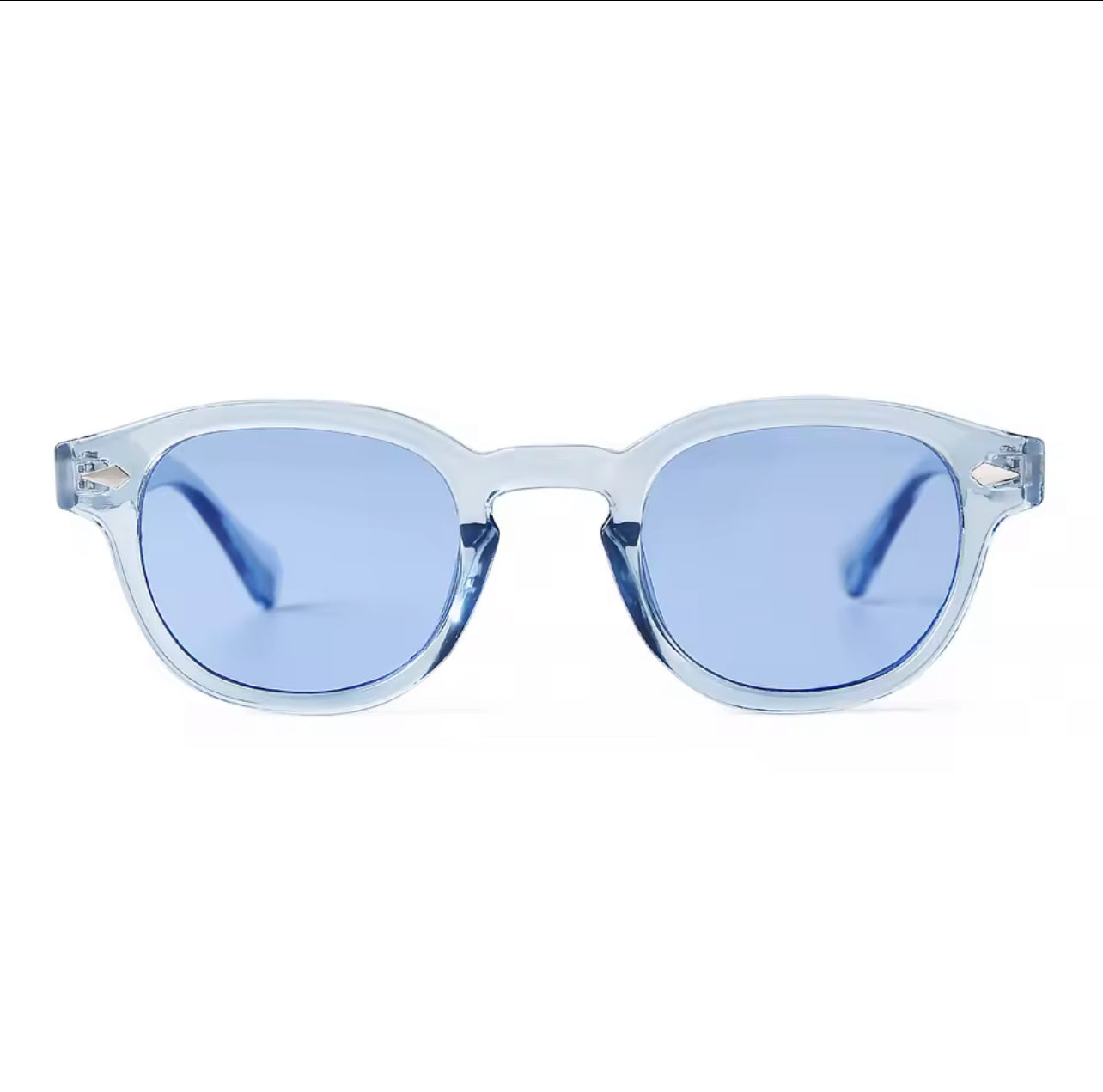 Retro Square Gradient Blue Tortoiseshell Sunglasses