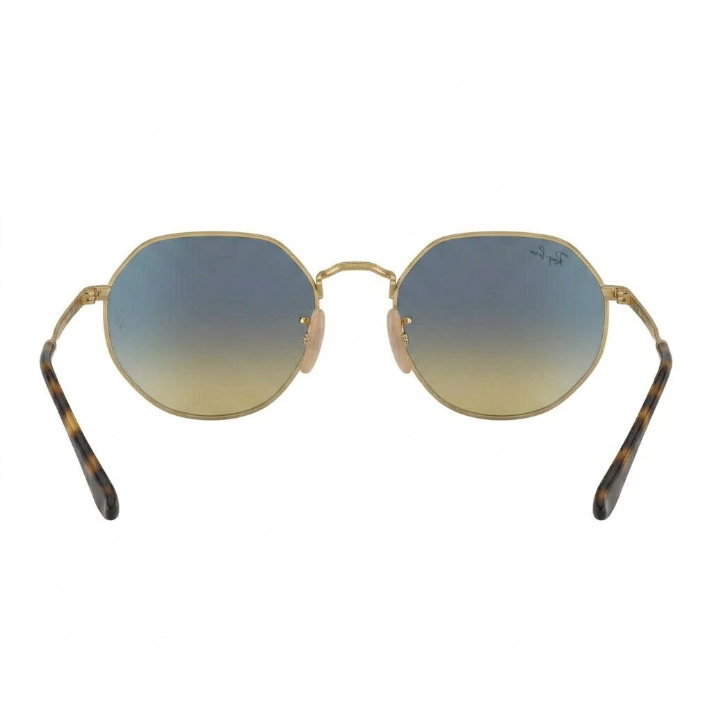 RayBan Original Classic 3565 001 GD Jack Polished Gold Rim Blue Sunglasses