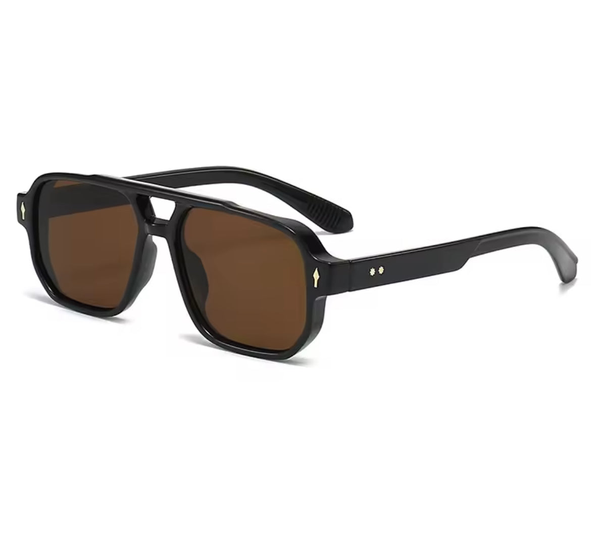 Haze Black Brown Aviator Sunglasses