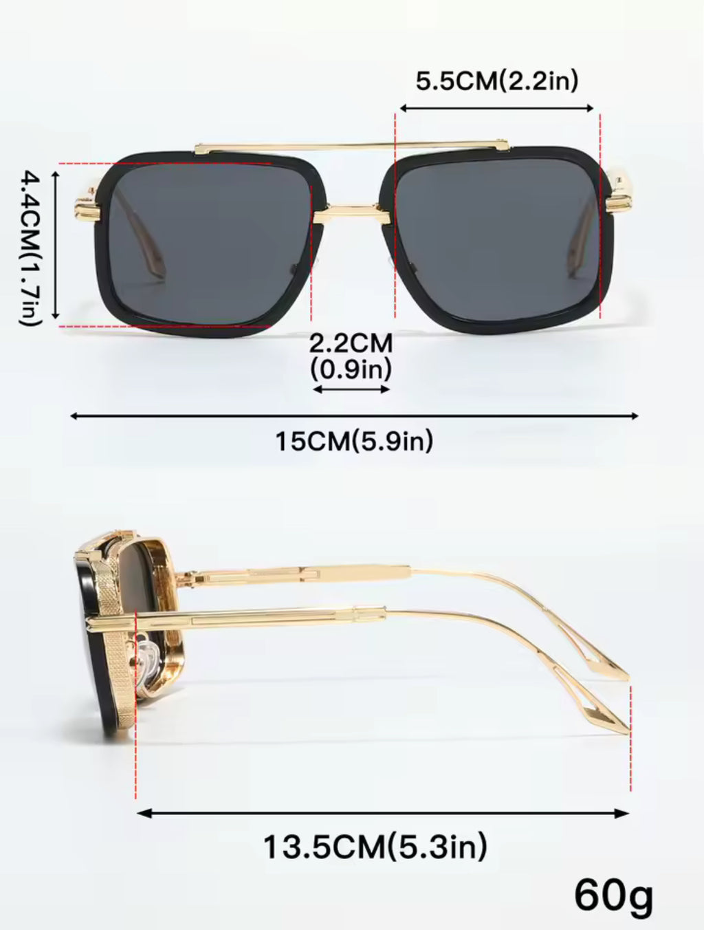 Blue Silver Steampunk Sunglasses