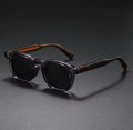 Retro Polarized Floral Black Sunglasses