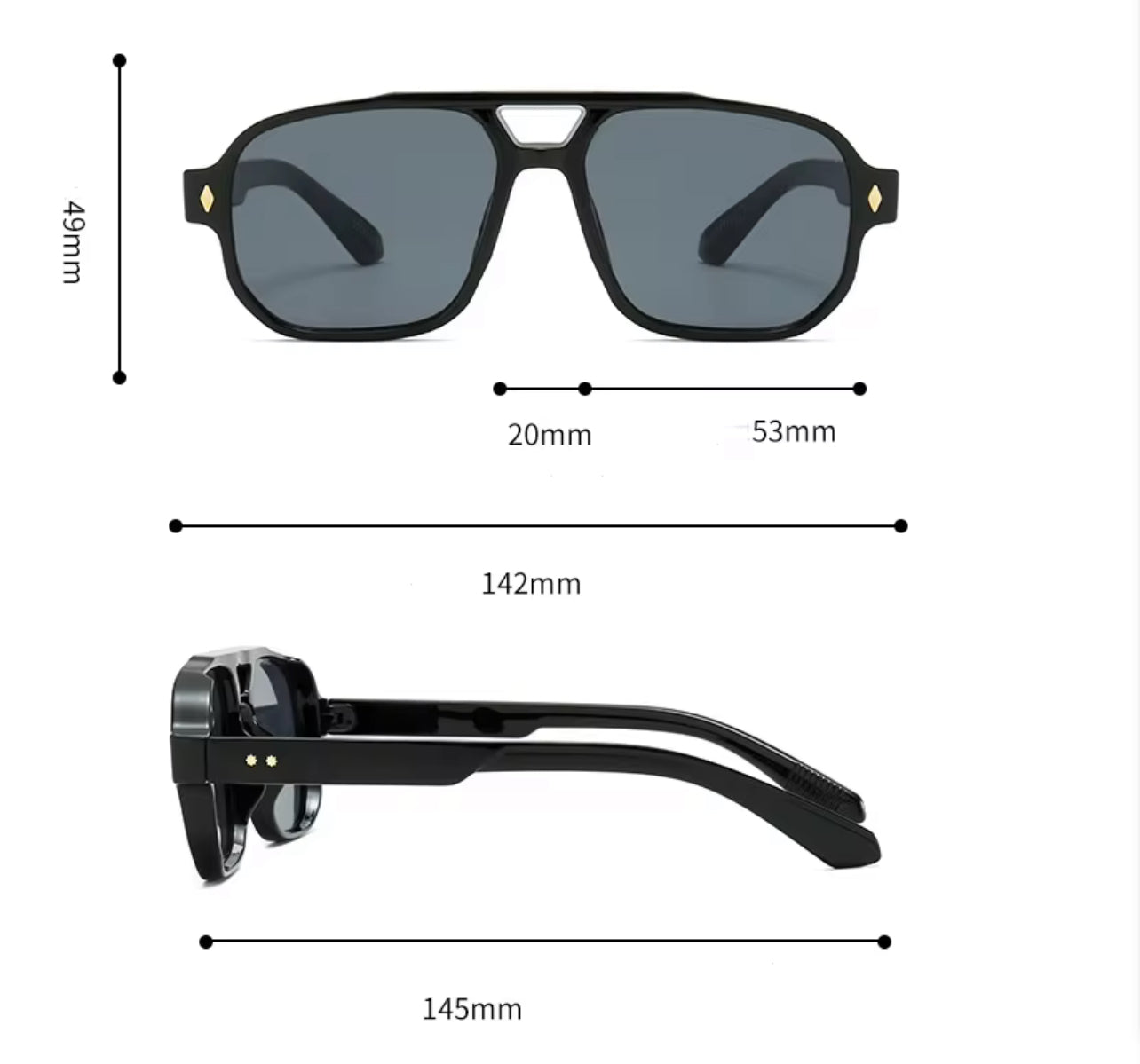 Haze Black Aviator Sunglasses