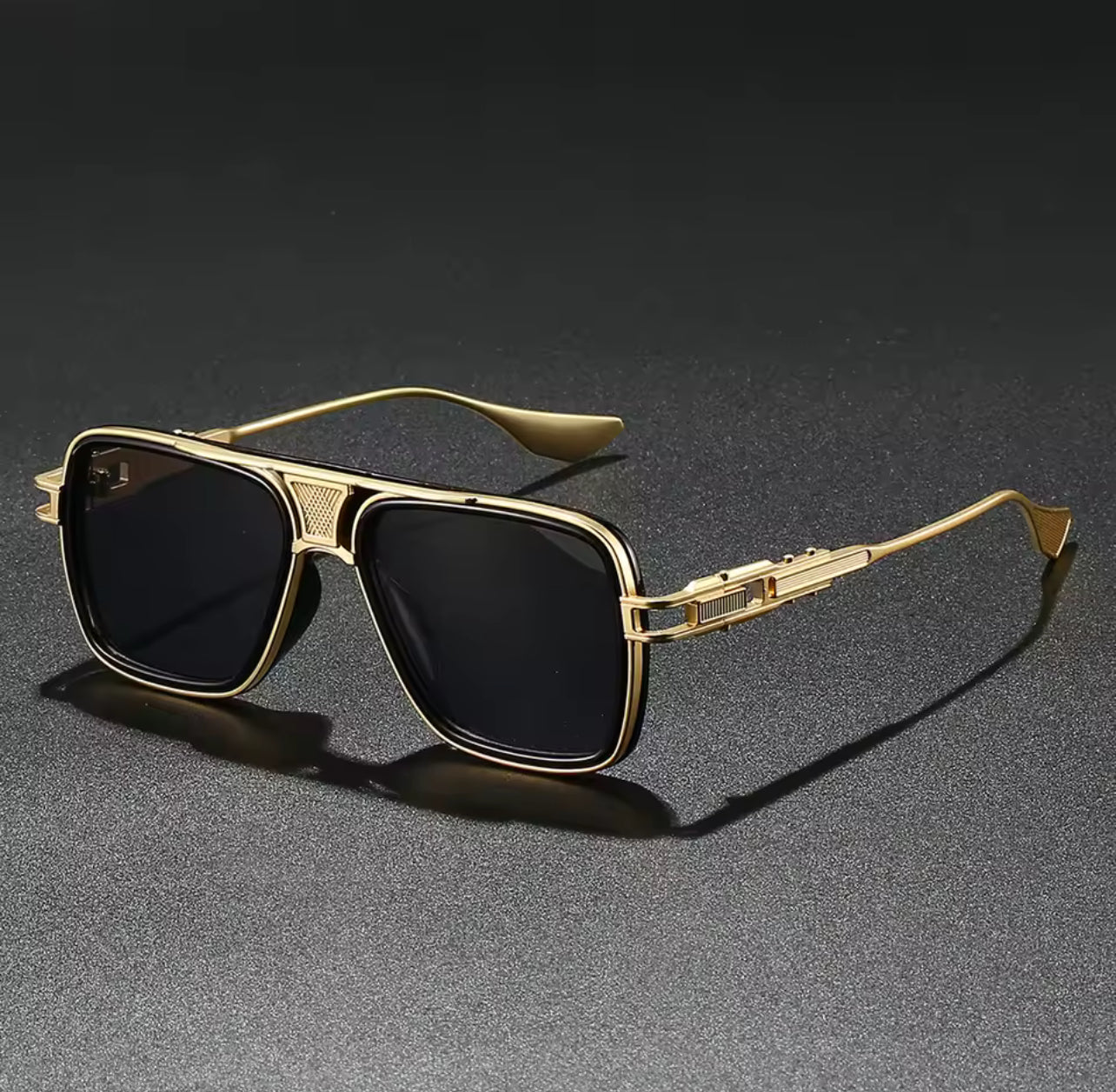 Golden Metal Polarized Sunglasses
