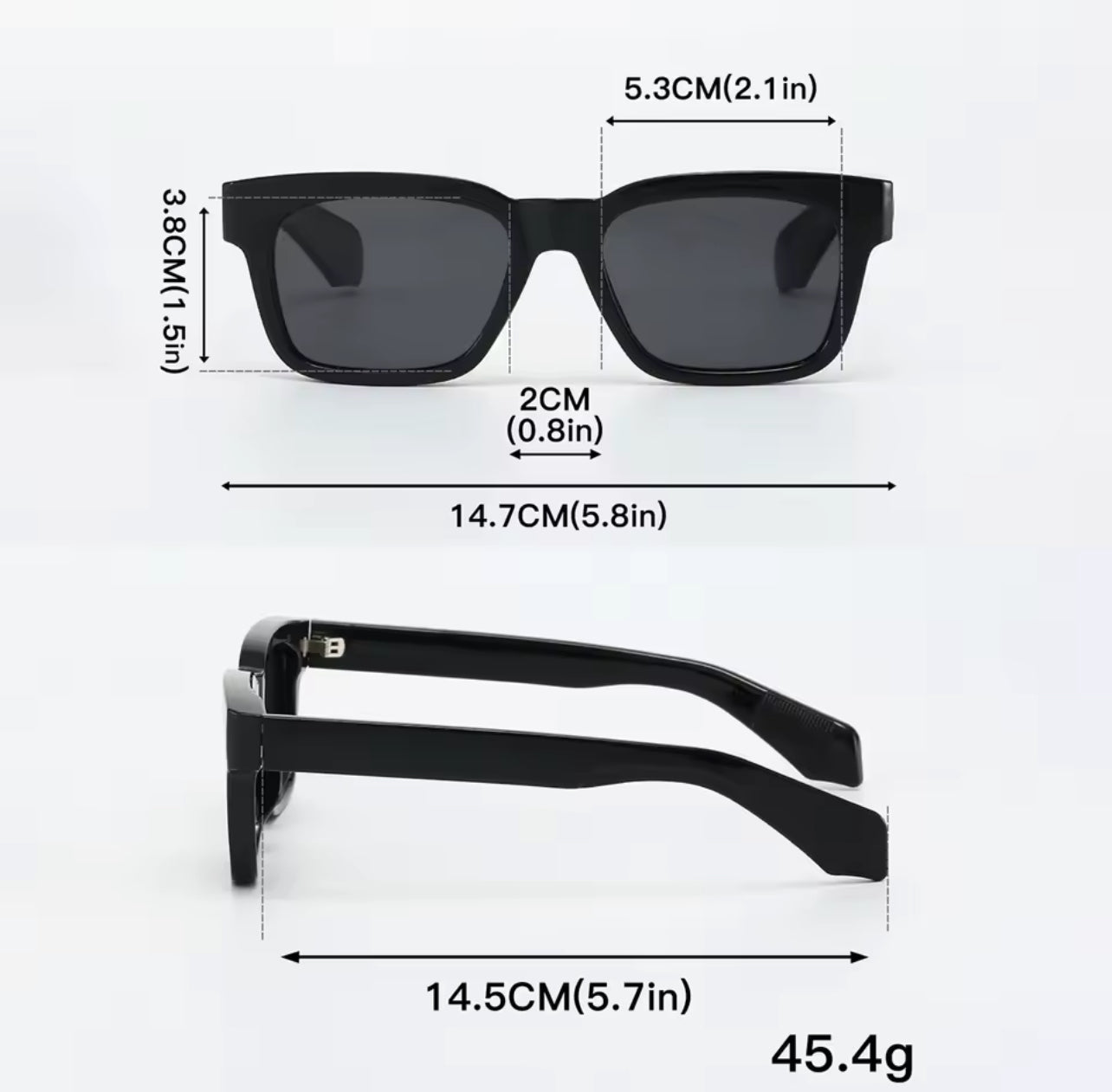 Polarized Dark Black Sunglasses
