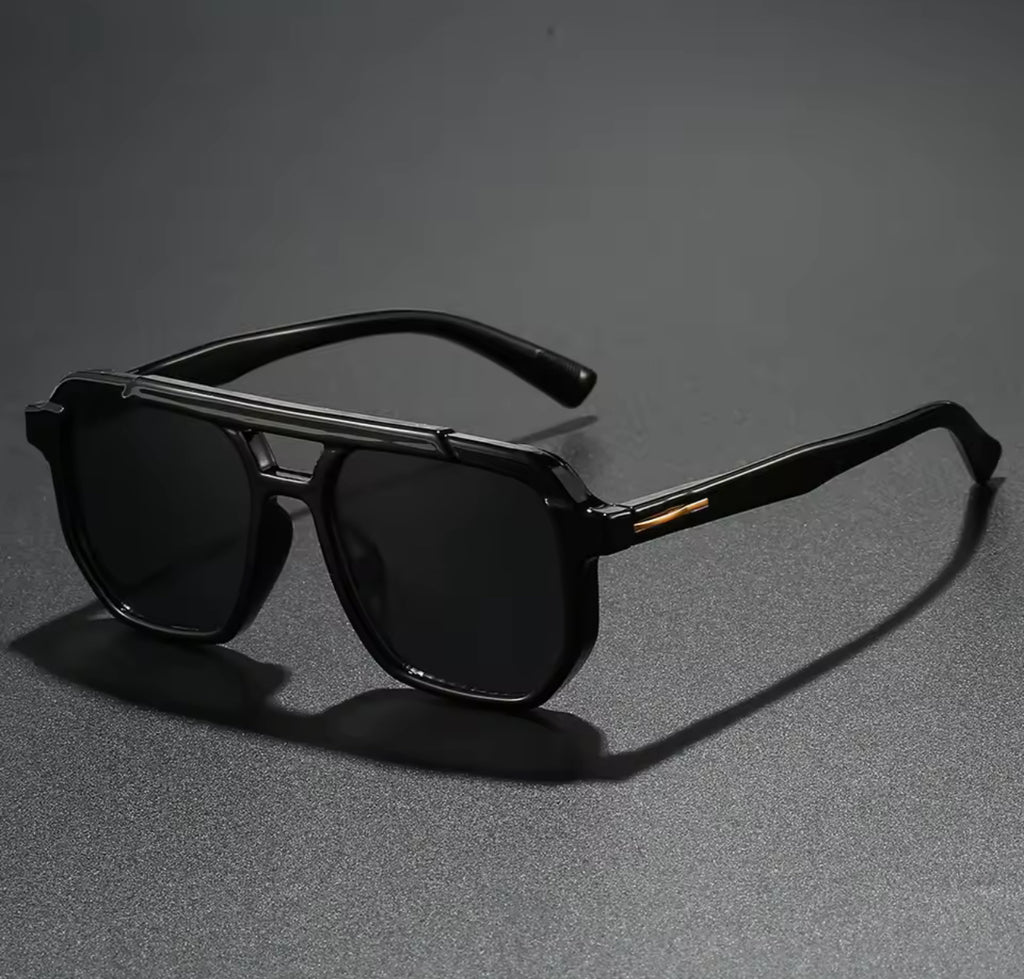 Modern Retro Polarized Black Sunglasses