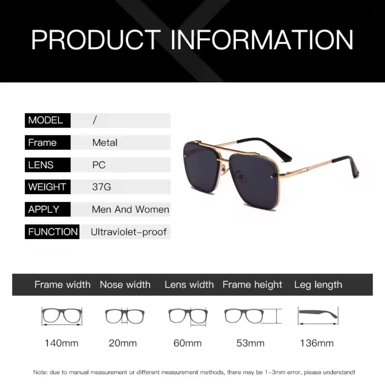 Classic Blue Vintage Sunglasses