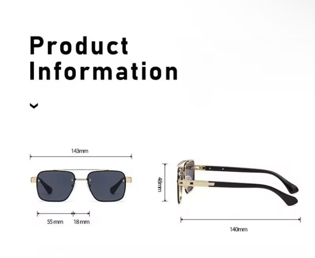 Golden Polarized Cyberpunk Sunglasses