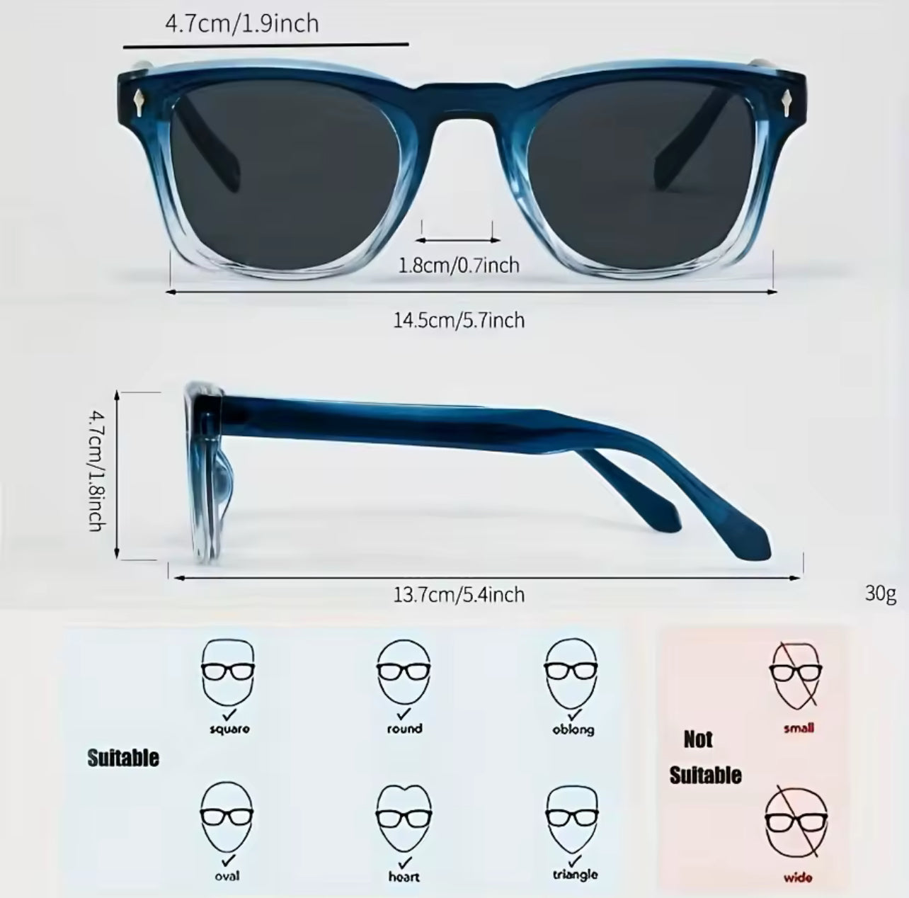 Classic Versatile Polarized Black Sunglasses