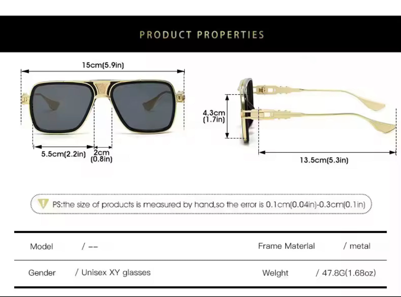 Black Metal Polarized Sunglasses