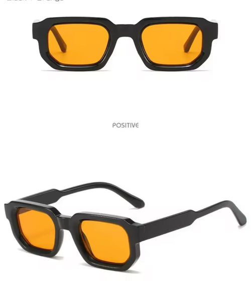 Classic Square Fire Black Sunglasses