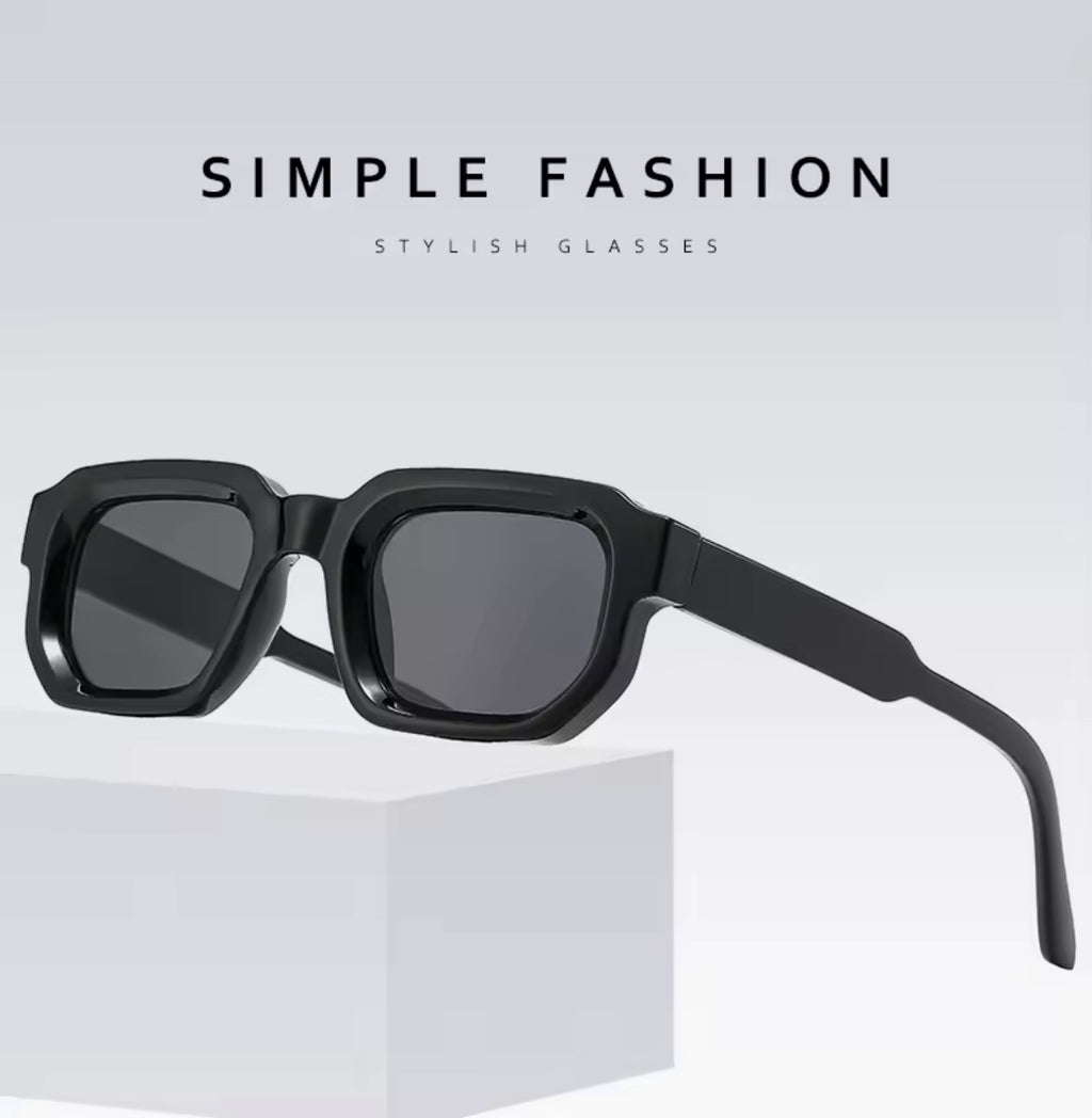 Classic Square Polarized Black Sunglasses
