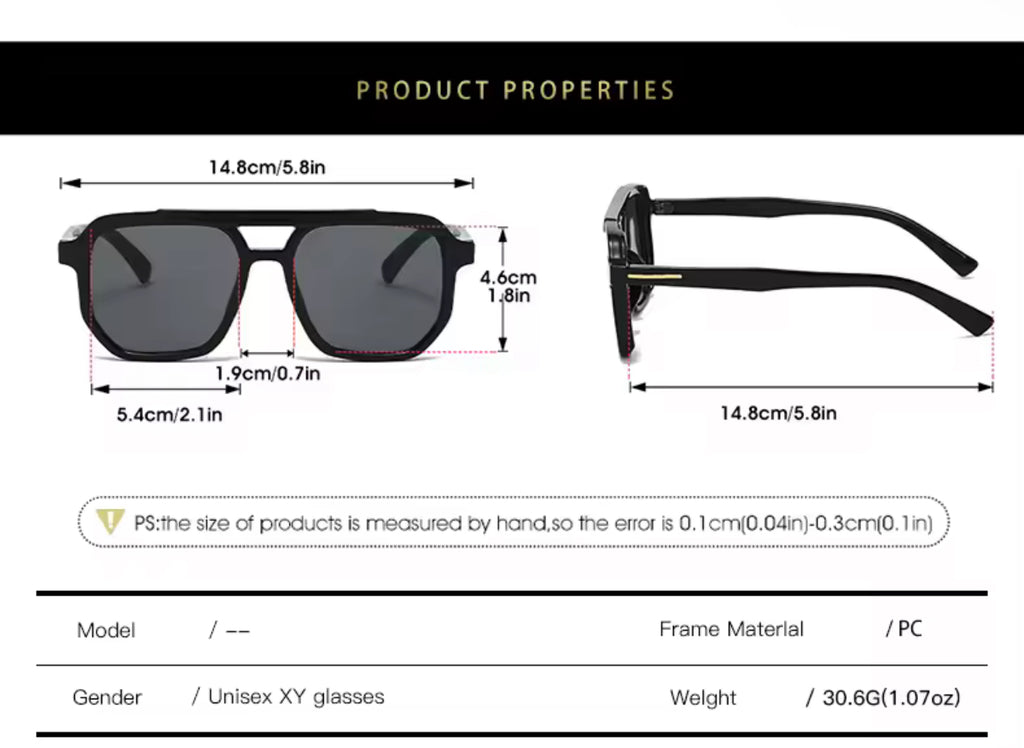 Modern Retro Polarized Black Sunglasses