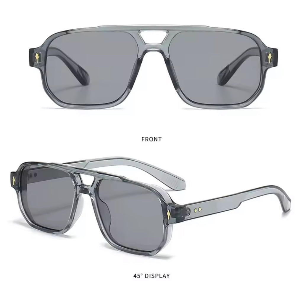 Haze Transparent Polarized Aviator Sunglasses