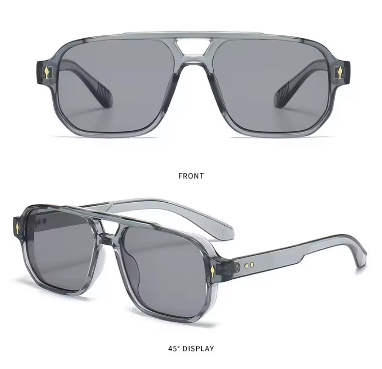 Haze Transparent Polarized Aviator Sunglasses