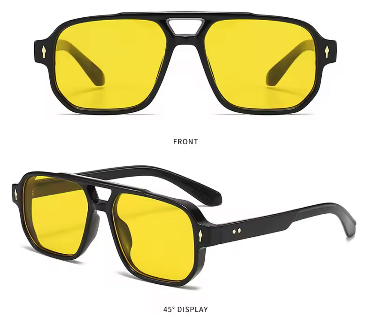 Haze Yellow Aviator Sunglasses