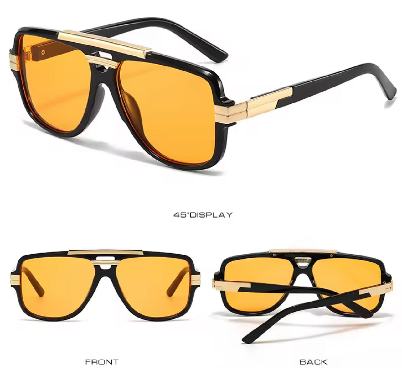 Van Drake Black Orange Sunglasses