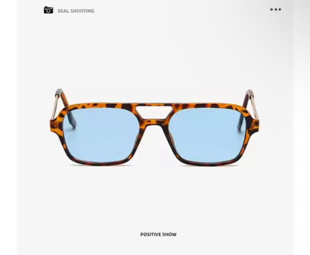 Classic Floral Blue Night Sunglasses