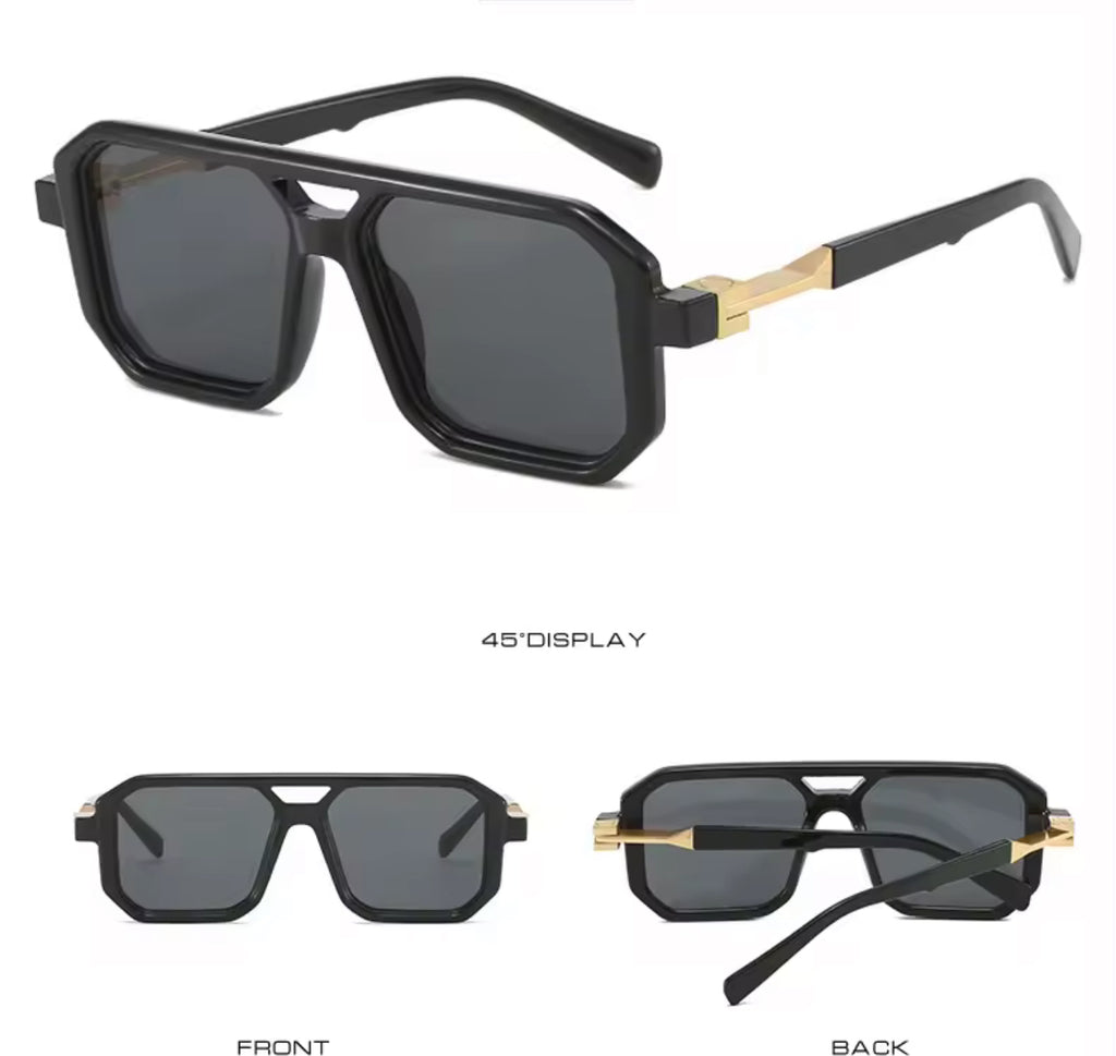Square Polarized Punk Sunglasses