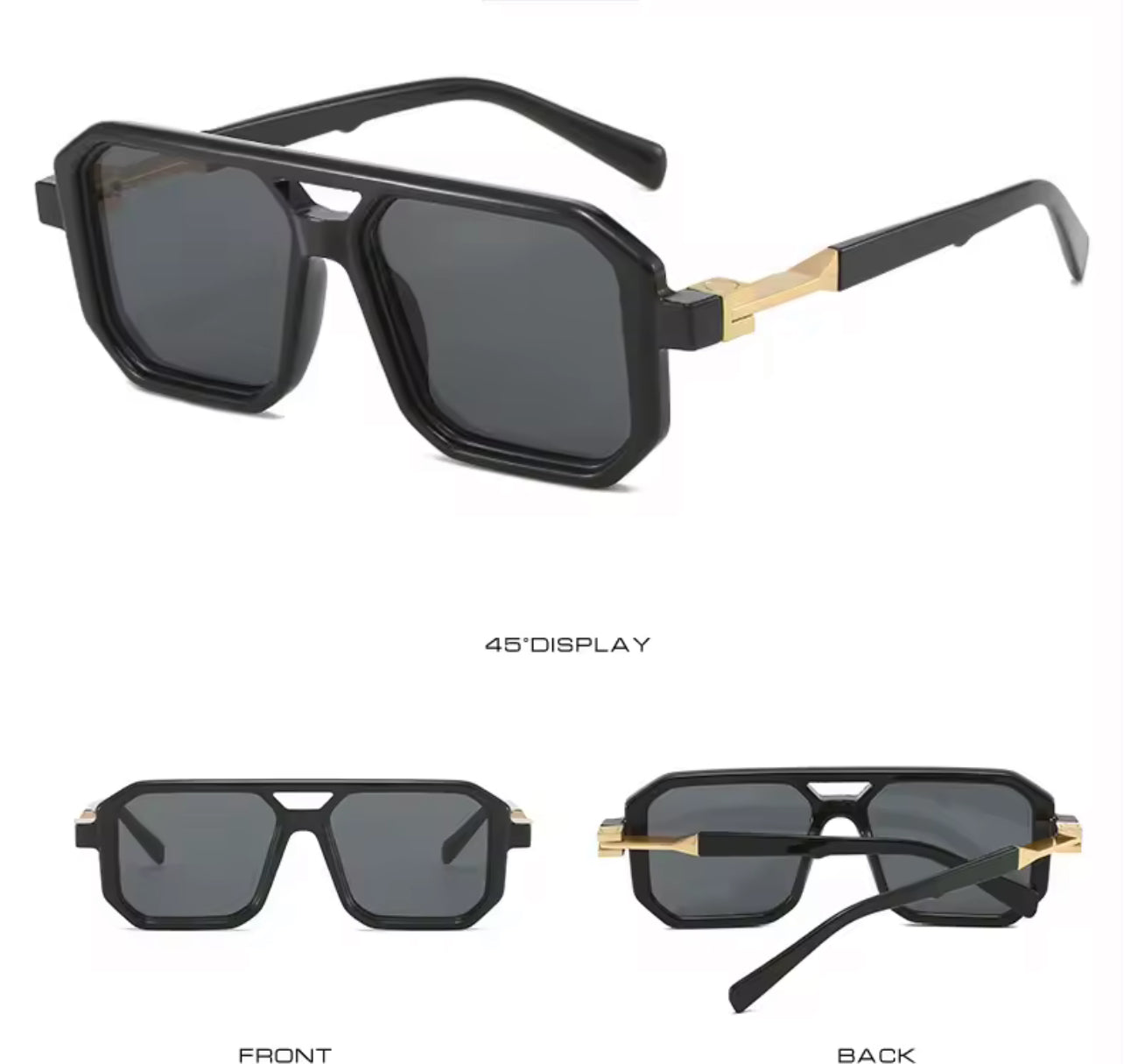 Square Polarized Punk Sunglasses