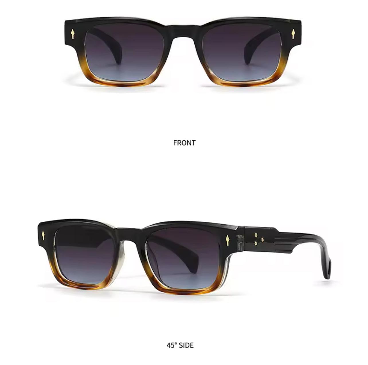 Retro Punk Fire Black Sunglasses