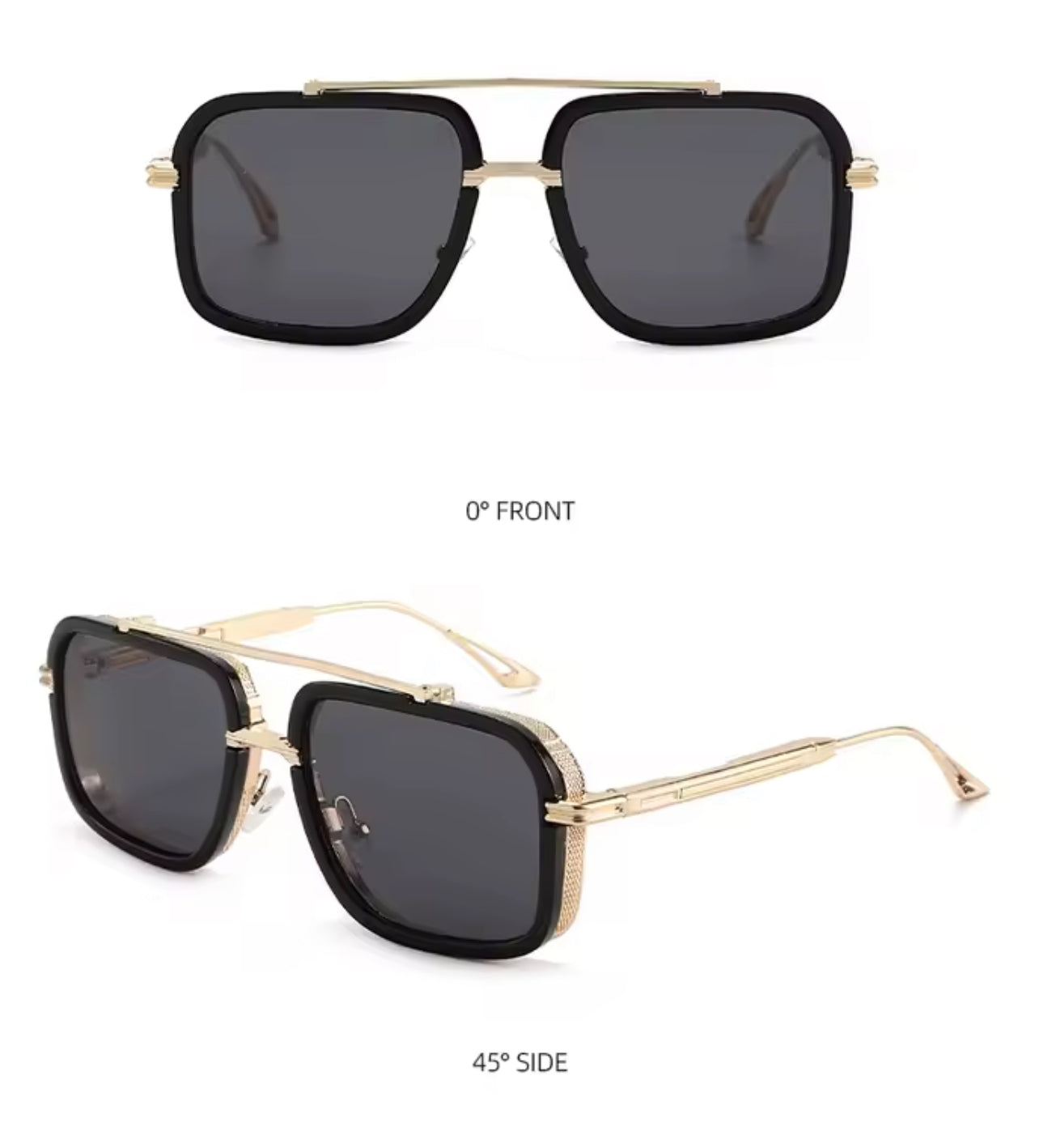 Golden Polarized Steampunk Sunglasses