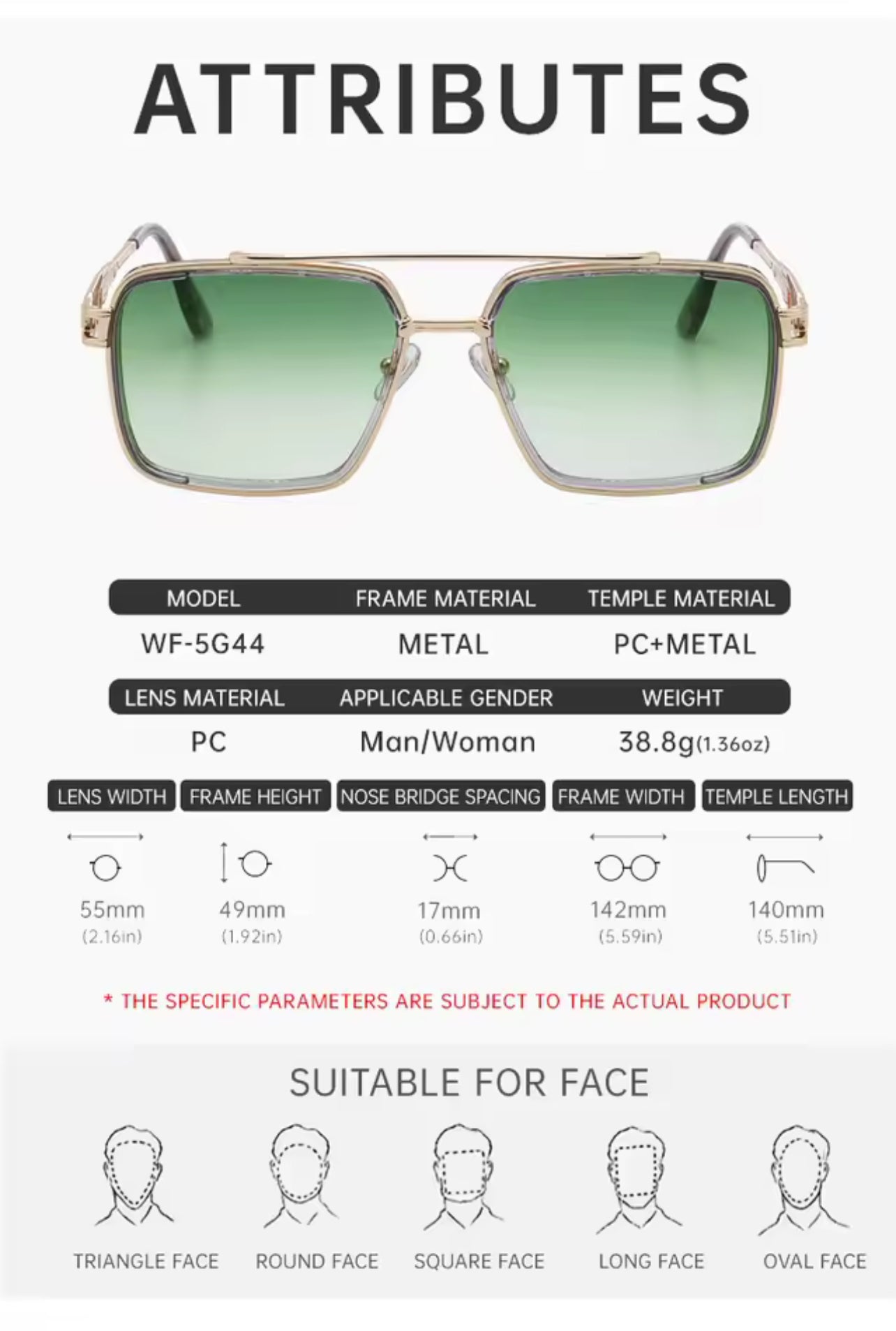 Retro Oval Black Polarized Sunglasses