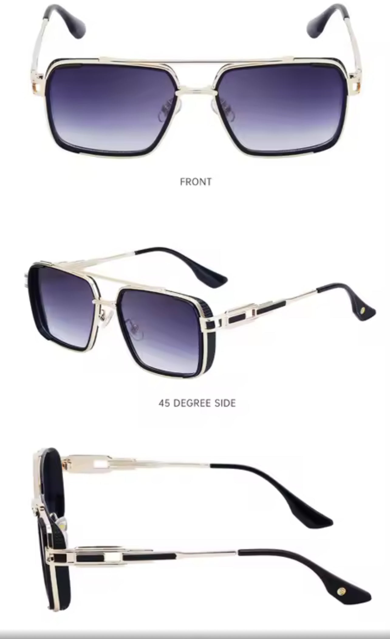 Retro Oval Purple Sunglasses