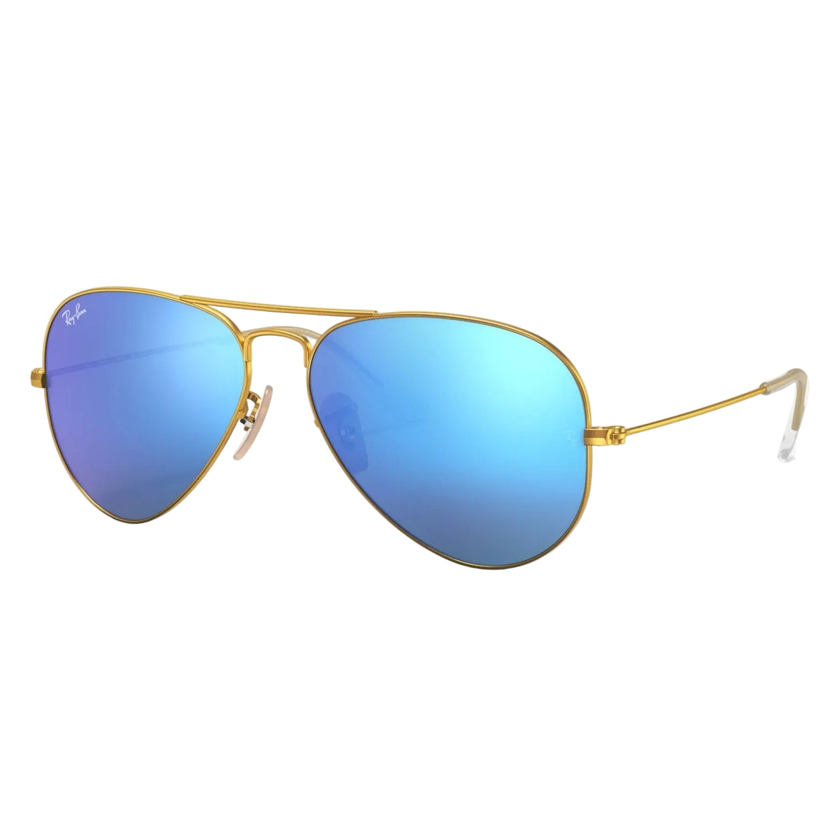 RayBan Original Classic 3025 112-17 Aviator Flash Lenses Matte Gold Sunglasses