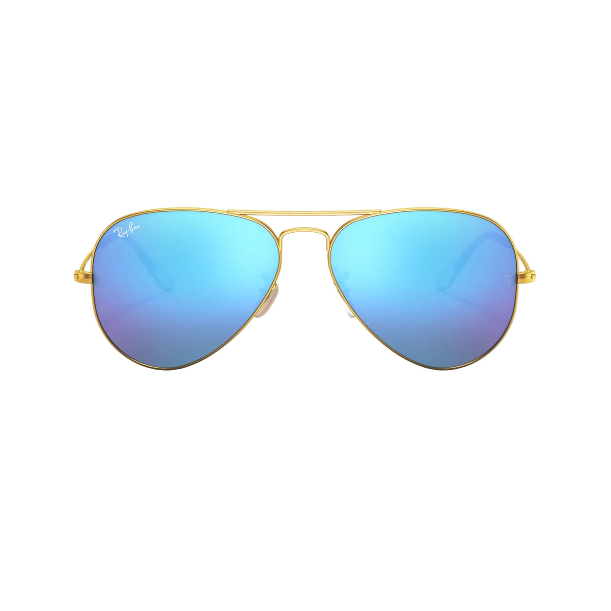 RayBan Original Classic 3025 112-17 Aviator Flash Lenses Matte Gold Sunglasses