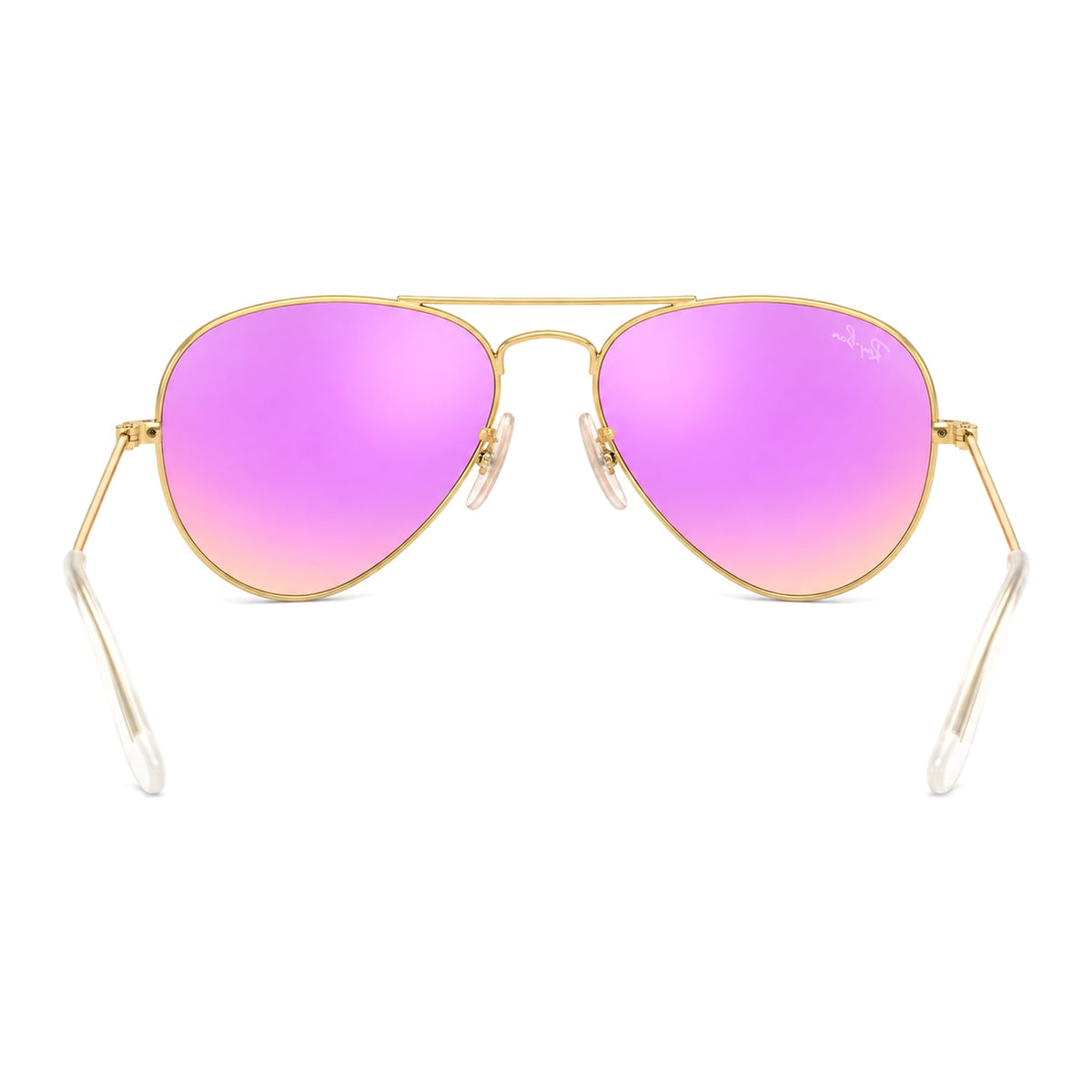 RayBan Original Classic 3025 112-4T Aviator Flash Lenses Matte Gold Sunglasses