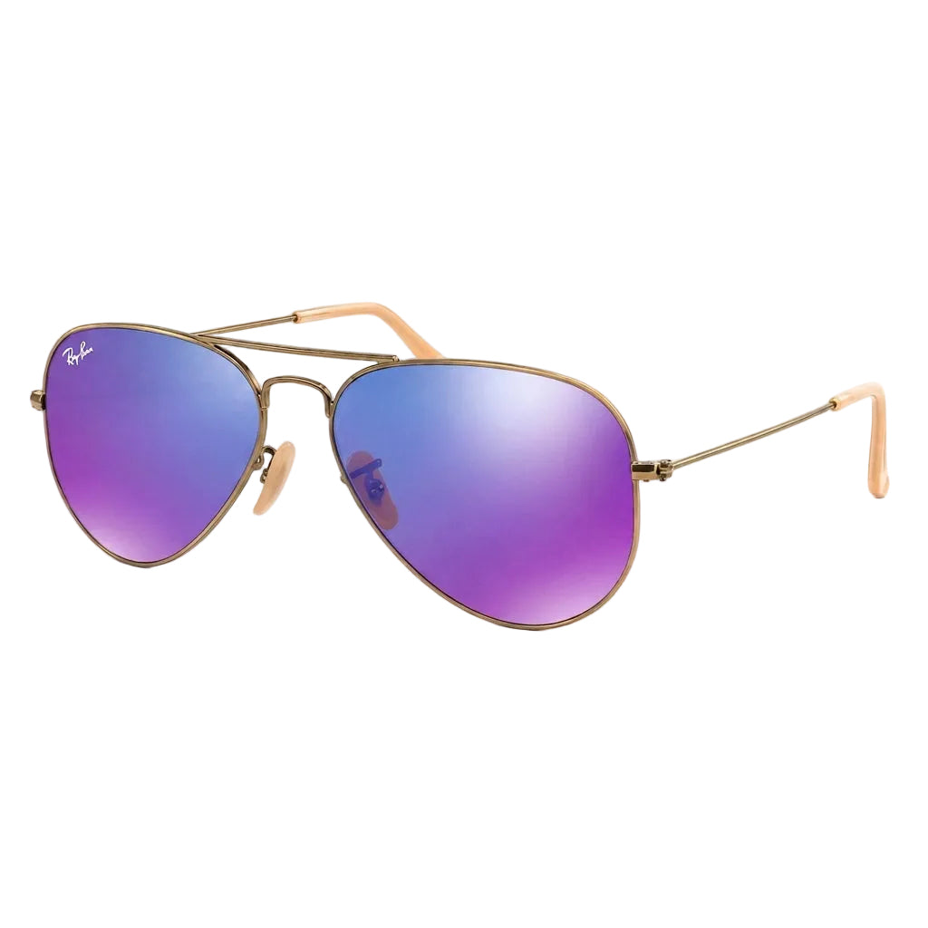 RayBan Original Classic 3025 167-1M Aviator Flash Lenses Polished Bronze-Copper Sunglasses