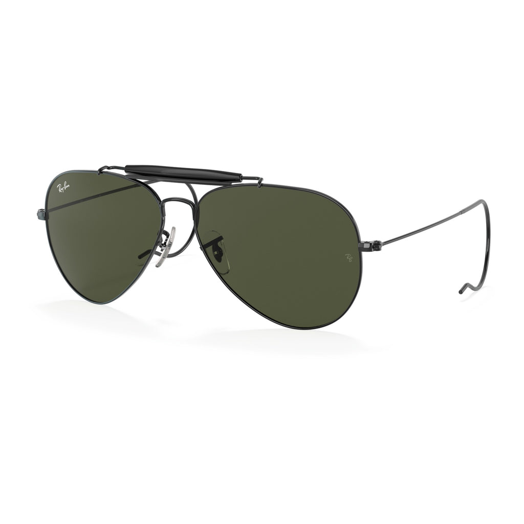 RayBan Original Classic 3030 L9500 Outdoorsman Polished Black Sunglasses