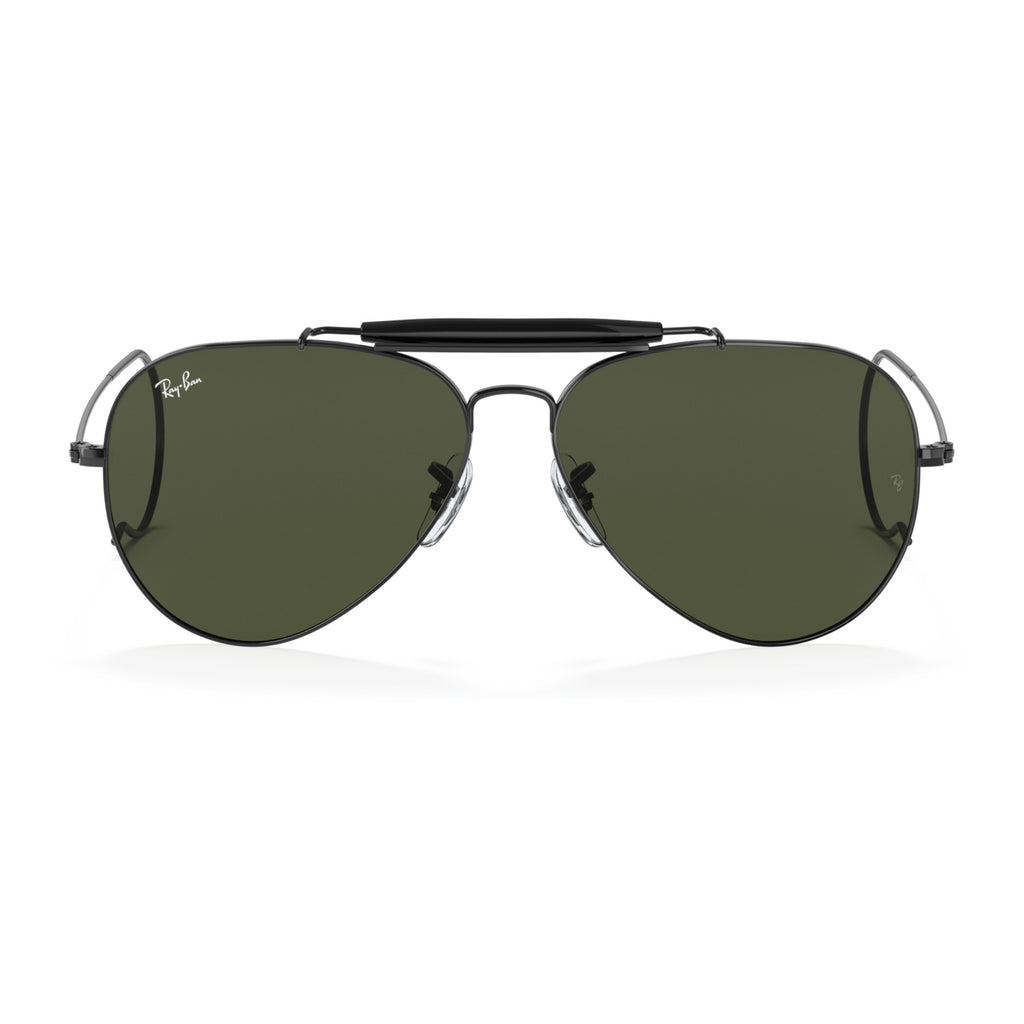 RayBan Original Classic 3030 L9500 Outdoorsman Polished Black Sunglasses