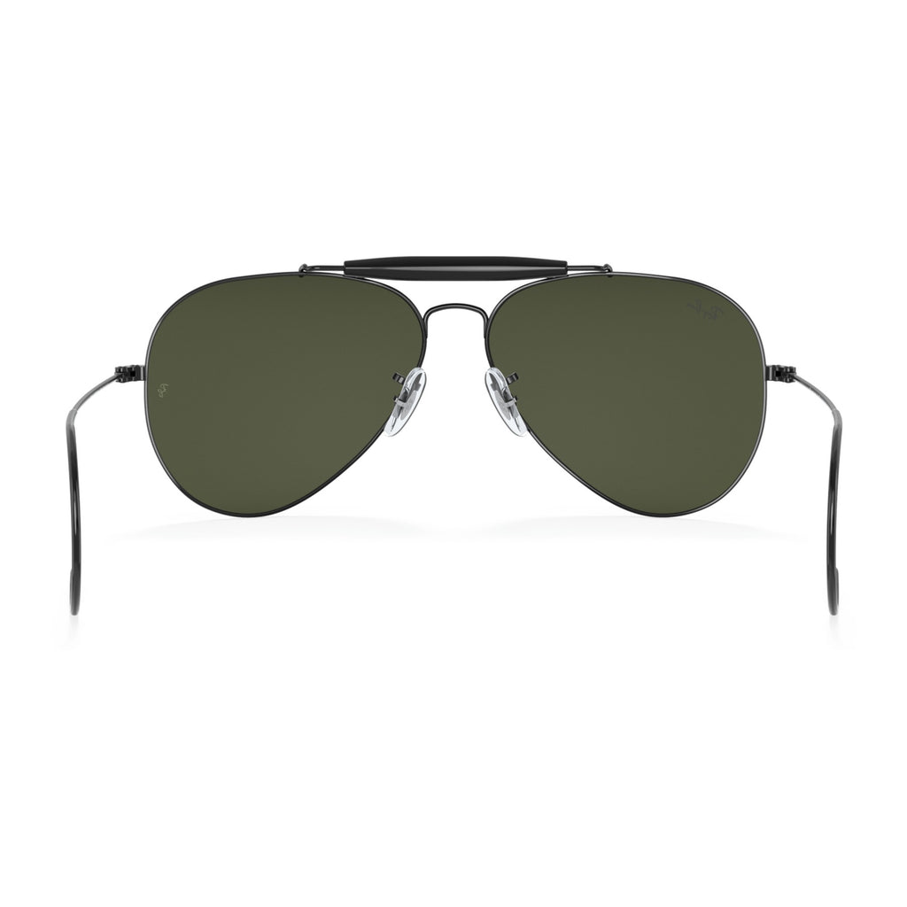 RayBan Original Classic 3030 L9500 Outdoorsman Polished Black Sunglasses